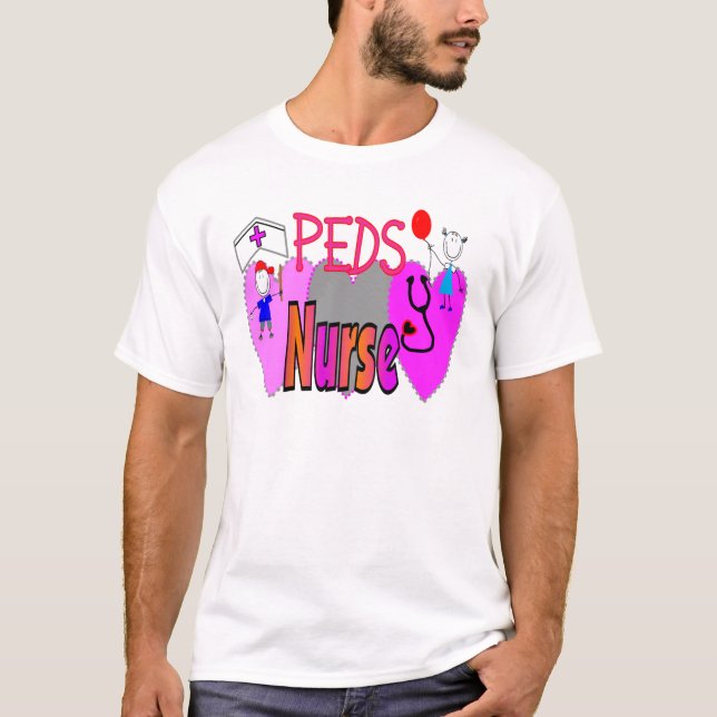 Paediatrics Nurse Gifts, Unique Fun Designs T-Shirt (Front)
