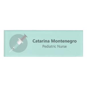 Paediatrics Nurse Personalised Decorative Syringe Name Tag