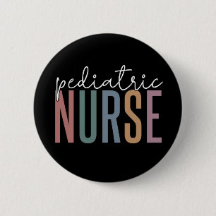 Paediatrics Nurse   Retro Peds Nurse PICU Nurse gi 6 Cm Round Badge