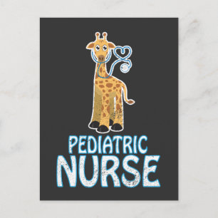 Paediatrics Nurse RN Paediatrics Giraffe Gift Postcard