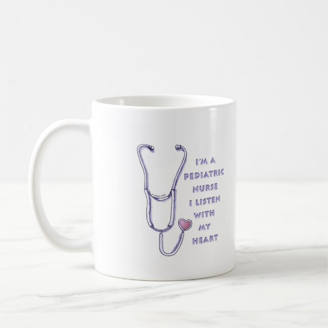 Paediatrics Nurse Stethoscope Coffee Mug (Left)