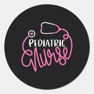 Paediatrics Nurse Stethoscope Paediatrician Nursin Classic Round Sticker