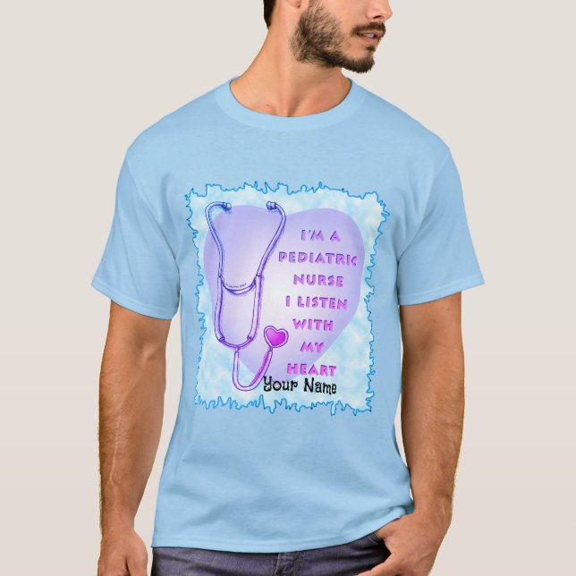 Paediatrics Nurse Stethoscope T-Shirt (Front)