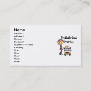 Paediatrics Nurse Tshirts and Gifts Business Card