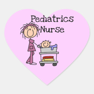 Paediatrics Nurse Tshirts and Gifts Heart Sticker