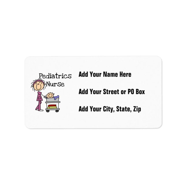Paediatrics Nurse Tshirts and Gifts Label (Front)