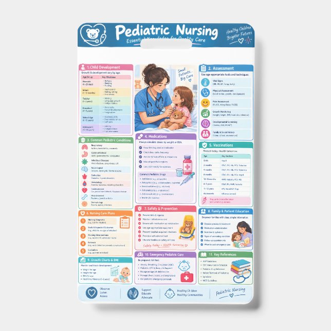 Paediatrics Nursing Reference Badge – Nursing Stud ID Badge (Front)