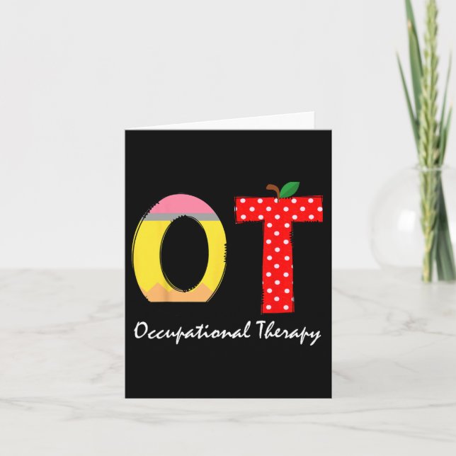 Paediatrics Occupational Therapy Back To School Ot Card (Front)