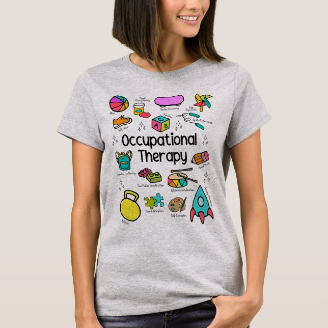 Paediatrics Occupational Therapy Colourful T-Shirt (Front)