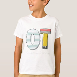 Paediatrics Occupational Therapy Cute Pencil Back T-Shirt