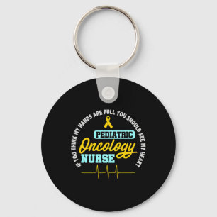 Paediatrics Oncology Nurse Rn Ribbon Ekg Cancer Nu Key Ring