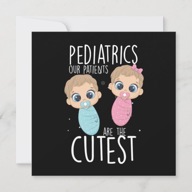 Paediatrics Patients Children Doctor Medicine Gift Invitation (Front)