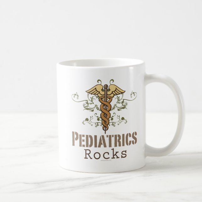 Paediatrics Rock Paediatrician Caduceus Mug (Right)