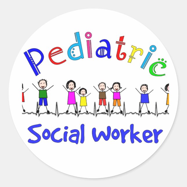 Paediatrics Social Worker Gifts Classic Round Sticker (Front)