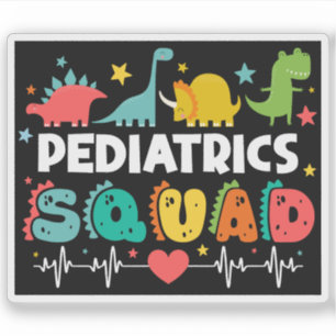 Paediatrics Squad Dinosaur Nurse Medical Team Funn