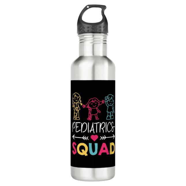 Paediatrics Squad Nurse Cute 710 Ml Water Bottle (Front)