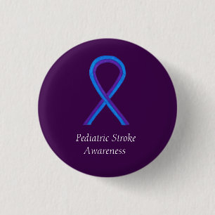 Paediatrics Stroke Awareness Ribbon Custom Pin