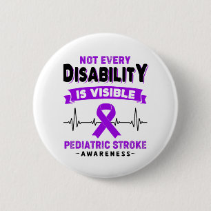 Paediatrics Stroke Awareness Ribbon Support Gifts 6 Cm Round Badge
