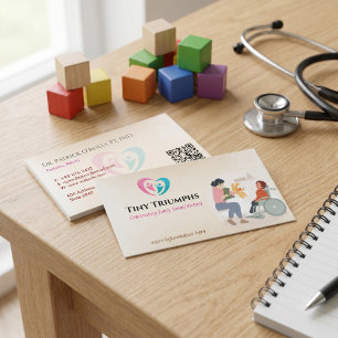 Paediatrics Therapy Business Light Red Card