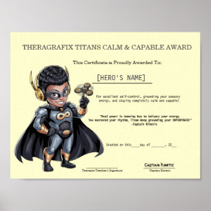 Paediatrics Therapy Calm & Capable Award Poster