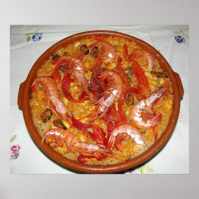 Paella De Marisco Póster Poster (Front)