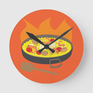 Paella Round Clock