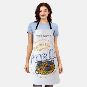 Paella Snack Vintage Spain Paella Pan Souvenir Apron