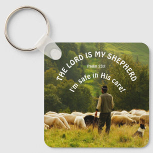Paersonalized  The Lord is my Shepherd Key Ring