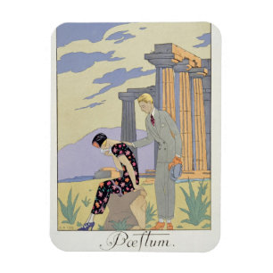 Paestum, 1924 (pochoir print) magnet
