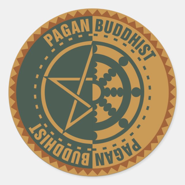 Pagan Buddhist Classic Round Sticker (Front)