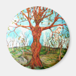 Pagan Dryad Tree Goddess Wiccan Nature Art Magnet