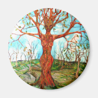 Pagan Dryad Tree Goddess Wiccan Nature Art Magnet