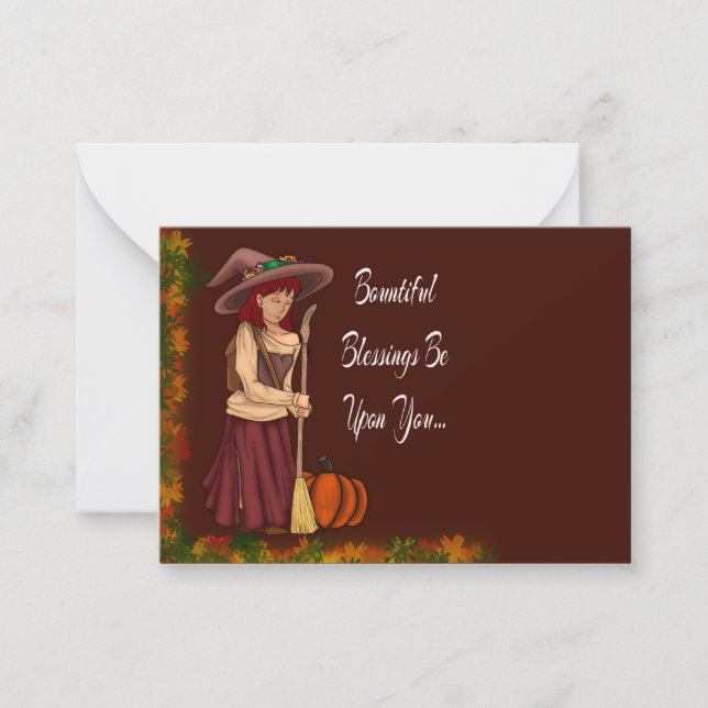 Pagan Fall Greetings Card (Front)