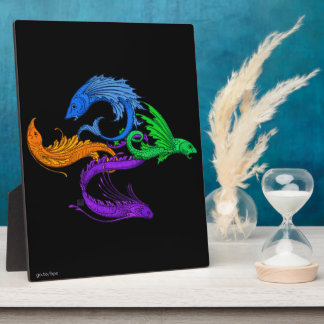 Pagan Flying Fish Earth Air Fire Water Plaque
