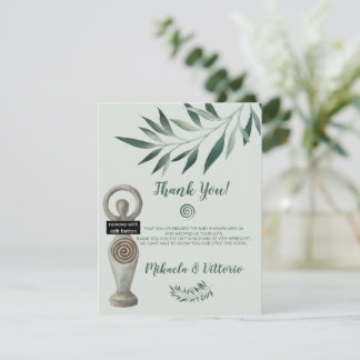 Pagan Goddess Baby Shower Thank You Card