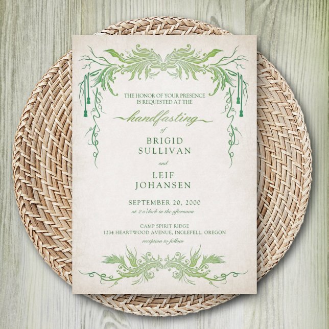 Pagan Handfasting Wedding Invitation (Creator Uploaded)