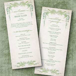 Pagan Handfasting Wedding Program