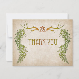 Pagan Handfasting Wedding Thank You Card