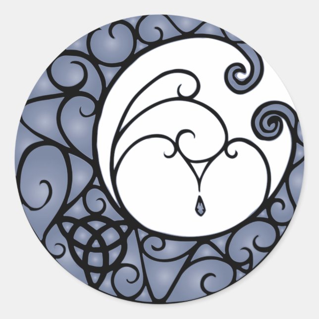 Pagan Moon Purple and Black Sticker (Front)