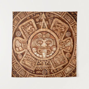 Pagan ornament of a tribe Maya texture Tapestry