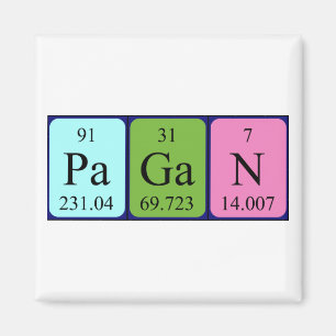 Pagan periodic table name magnet
