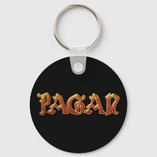 Pagan Red Flame Witch Wiccan Key Fob Keychain