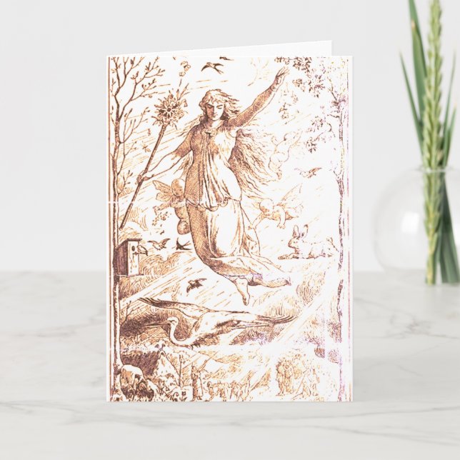 Pagan Spring Celebration Holiday Card (Front)