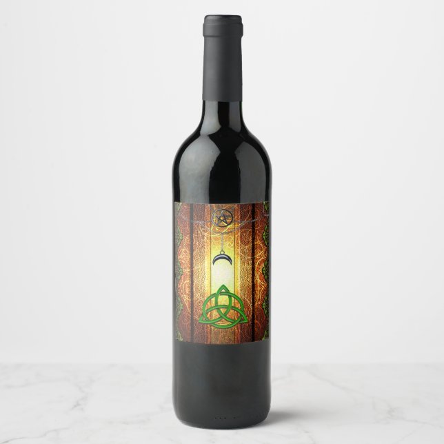 Pagan Tome Dark Magic Spells Wiccan & Witchcraft 1 Wine Label (Front)