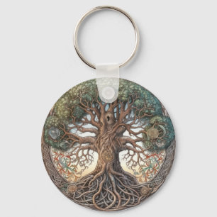 Pagan Tree of Life Keychain