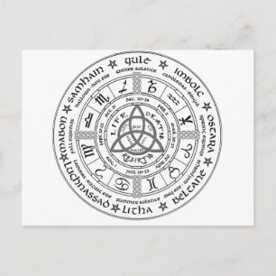 Pagan wheel of the Year Postcard