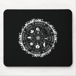Pagan Wheel Of The Year Witch Wicca Happy Ostara Mouse Mat