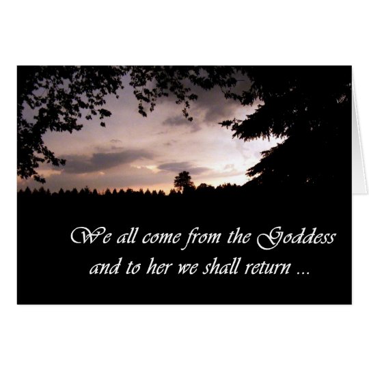 Pagan Wicca Sympathy Card
