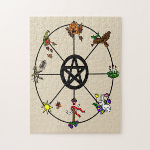 Pagan Wicca Wheel of the Year Jigsaw Puzzle