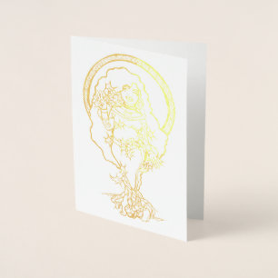 Pagan Yule Goddess Foil Card
